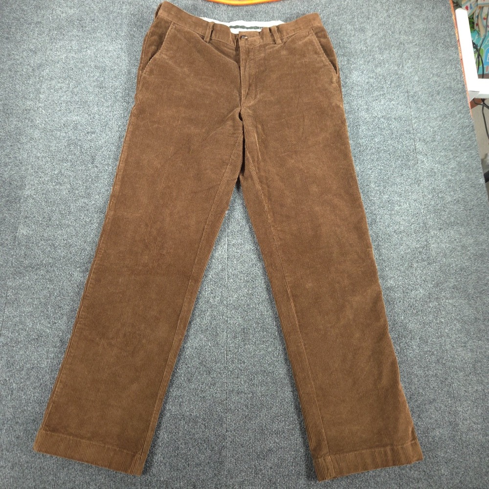 L.L. Bean Stretch Country Corduroy Pants Mens 33x32 (Fit 34x31) Brown - Picture 1 of 14